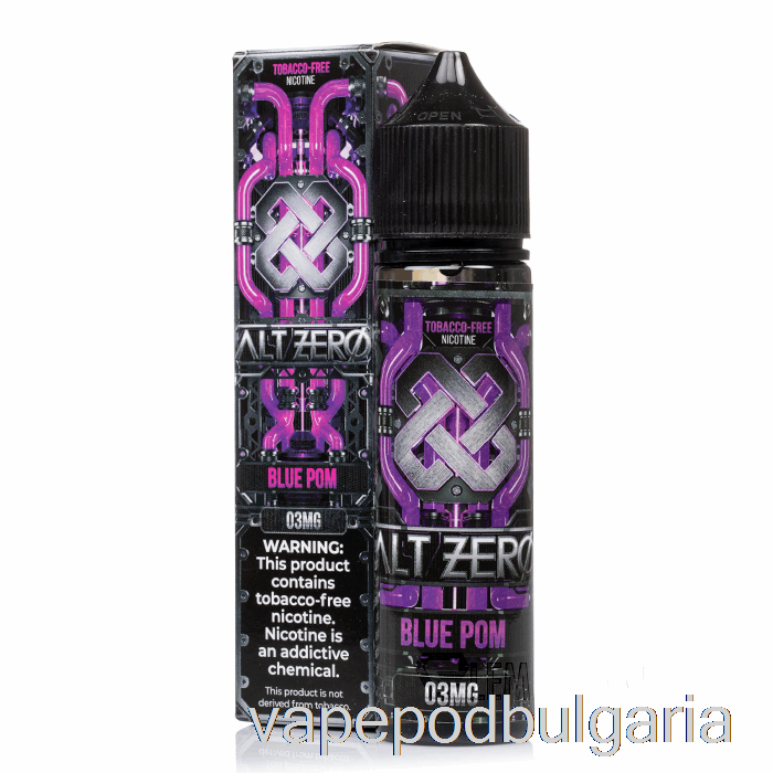 Vape 10000 Дръпки Blue Pom - Alt Zero - 60ml 0mg